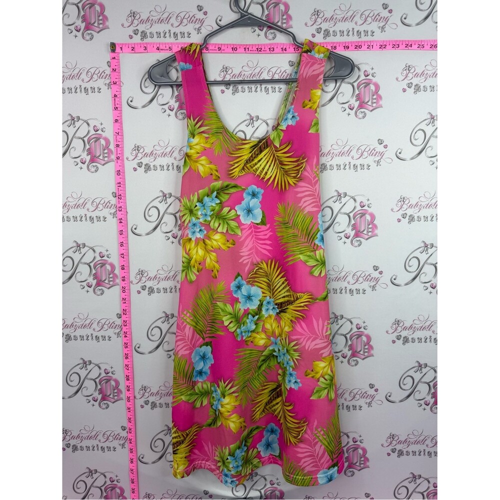 Soleil Dress Hawaii tropics tiki Tropical Pink Floral Sundress
